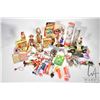Image 1 : Large selection of new and vintage toys including Pez dispensers, bisque Three Little Pigs, collecti
