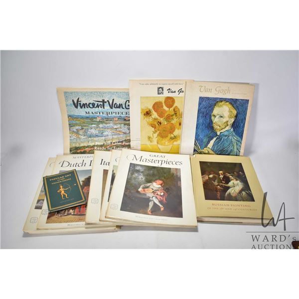 Selection of art books including "Masterpieces of French Paintings", "French Impressionists", "Maste