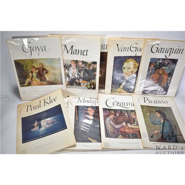 11 Abrams art books including "Goya", "Paul Klee", "Monet", "Picasso", "Toulouse Lautrec", "Modiglia