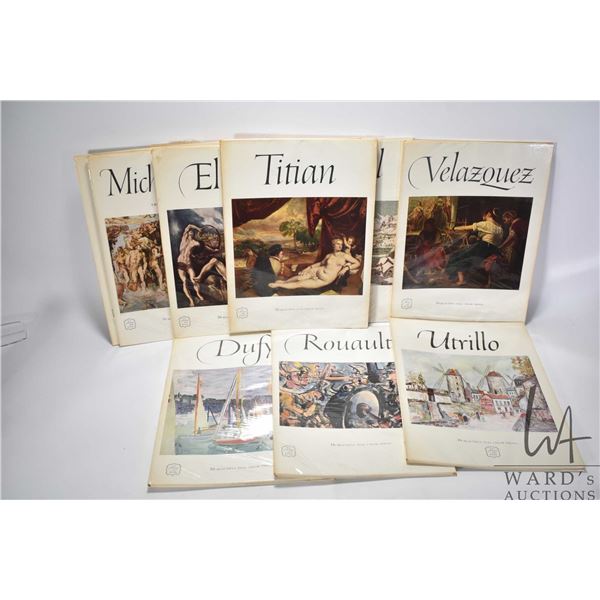 10 Abrams art books including "Dufy", "Rouault", "Utrillo", "Bruegel", "Velazouez", "Degas", "Titan"