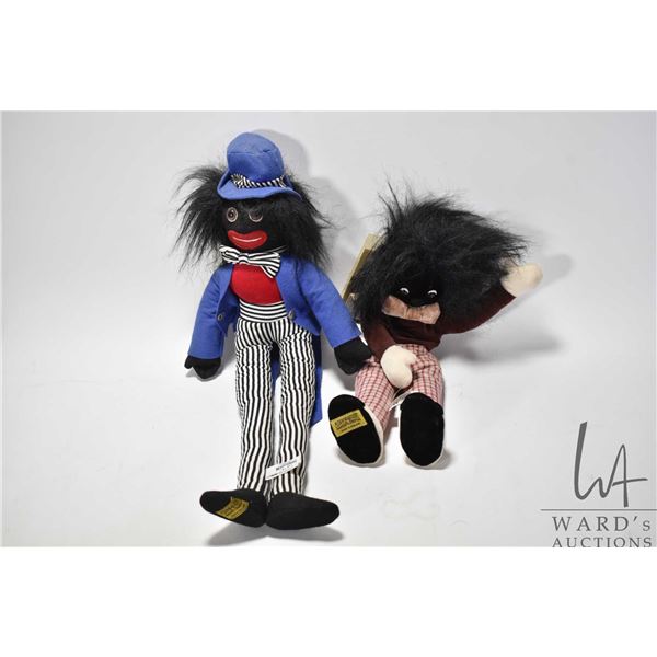 Two vintage Merry Thought Golliwog dolls including 21" and 13"