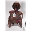 Image 2 : Three artisan made pottery figures by artist Jalisco, note: all have some damage, each approximately