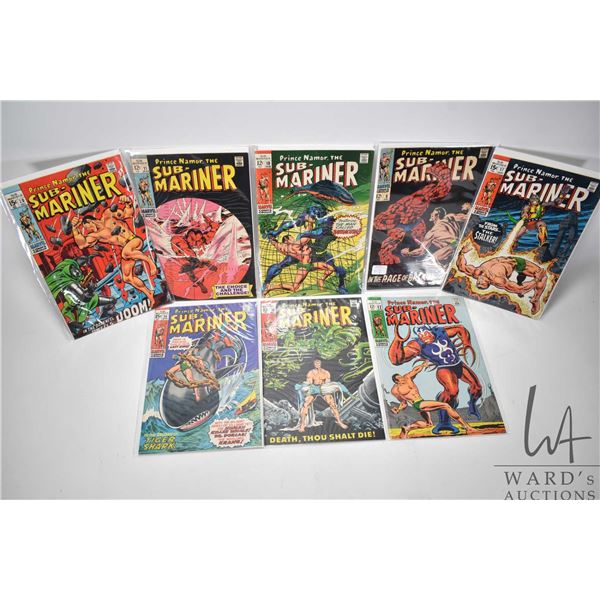 Eight Marvel comics "Sub-Mariner" including 8 Dec, 10 Feb, 11 March, 12 April, 13 May, 17 Sept, 20 D