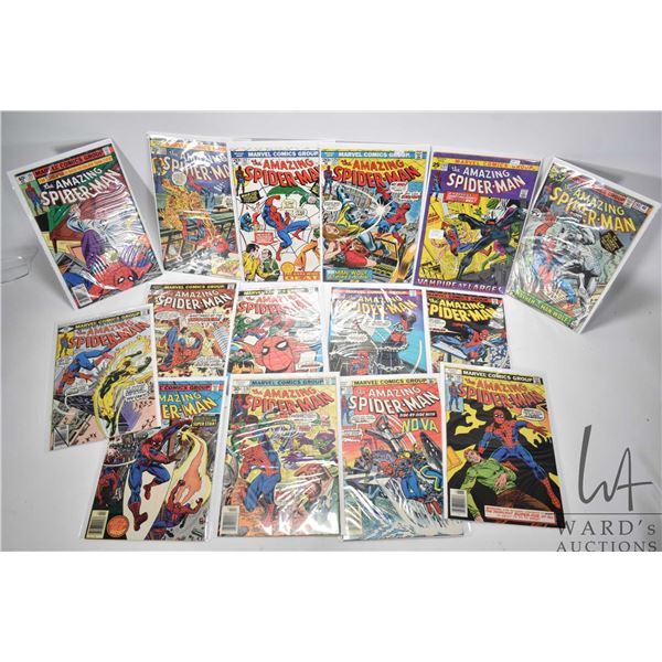 15 Marvel comics "The Amazing Spiderman" including 102, 125, 127, 133, 137, 148, 150, 152, 167, 170,