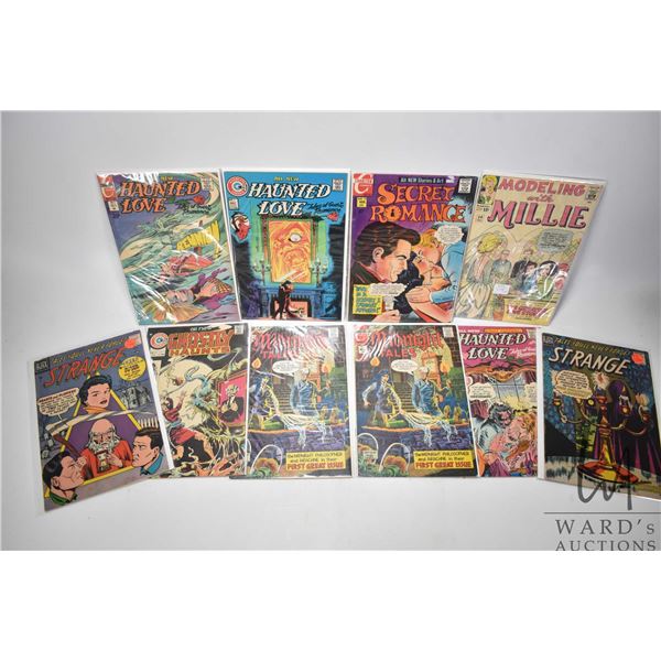 10 assorted comics including 7 Charlton Comics; 3 Haunted Love, 2 Midnight Tales, 1 Ghostly Haunts a