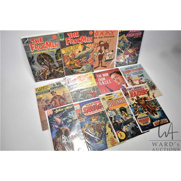 12 assorted commics including 4 Dell comics; 2 Frogman, 1 Little People & 1 Rocky, 2 Gold Key; Man f