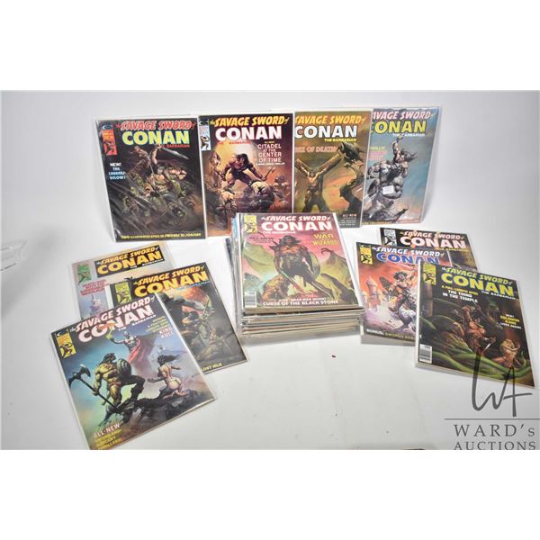 25 assorted comics including 13 Curtis Comics "Savage Sword of Conan", 7 Marvel comics, 2 D.C. comic