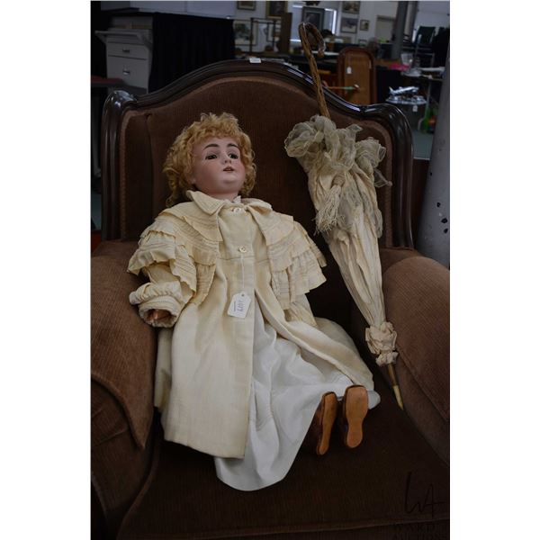Antique Kestner doll, mold no 164 with bisque head, five piece composition body, sleep eyes, open mo