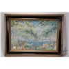 Image 1 : Framed original watecolour painting titled on verso "View From Master bedroom at Gull Lake Cottage, 
