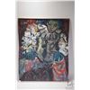 Image 1 : Framed acrylic on board painting of a clown signed by artist Mooney '75, 30" X 24". NOTE: This Lot I