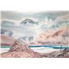 Image 2 : Framed original watercolour painting on paper of a stormy waters, no artist seen, 20" X 28". NOTE: T