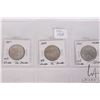 Image 2 : Six Canadian 50 cent coins including 1957, 1958, 1960, 1961, 1962, 1964 plus a 1935 Canadian silver 