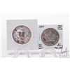 Image 1 : 1989 one troy ounce sterling silver Maple Leaf five dollar Canadian coin (Mass: 31.40 grams, Diamete