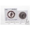 Image 2 : 1989 one troy ounce sterling silver Maple Leaf five dollar Canadian coin (Mass: 31.40 grams, Diamete