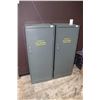 Image 1 : Pair of Otis Elevator metal cabinets with single door and two shelves, each measures 44 1/2" X 18" X