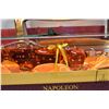 Image 8 : Five Star Brandy in musket crystal bottle/ 40% ABV /375ml and XO Napoleon Brandy in leopard crystal/
