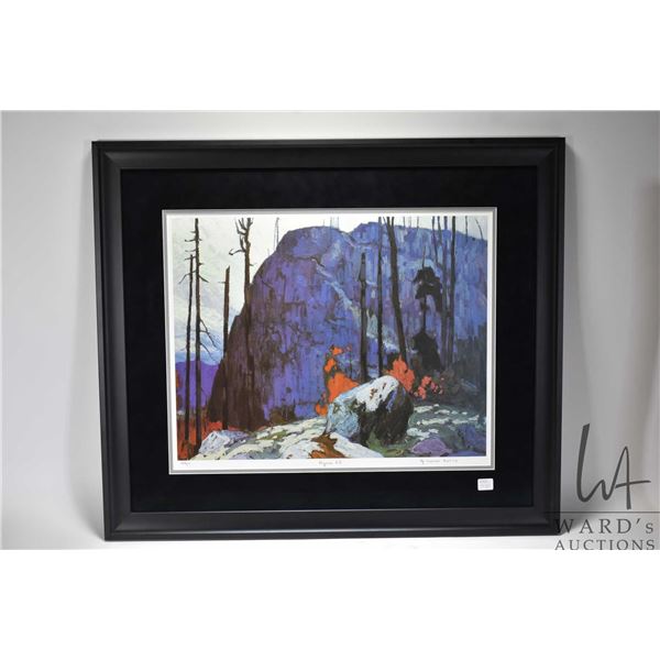 Framed limited edition print "Algoma Hill" by artist Lawren Harris, overall dimensions including fra