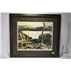 Image 1 : Frame limited edition print titled "Frood Lake" by Franklin Carmichael, overall dimensions including