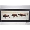 Image 2 : Framed limited edition giclee of bisons in the snow, signed by artist Tammy Taylor, 2/40 overall dim
