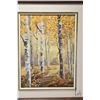 Image 2 : Framed oil on canvas titled on verso "Walk In the Park" signed by artist Lorraine Elliot, 16" X 12".