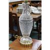 Image 2 : Waterford fine cut crystal "Tranmore" pattern table lamp, crystal section 18% and overall 27" note: 