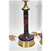 Image 2 : Pair of candlestick style Moorcroft glazed pottery lamps, pottery section 10" in height, overall hei