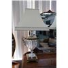 Image 1 : Schonbek Dynasty French crystal table lamp with gilt accents and fitted shade, overall height 34"