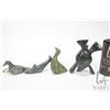 Image 2 : Four Inuit soapstone carvings including bird by Mabel Amiganiuik, Coppermine, with original Eskimo A