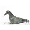 Image 8 : Four Inuit soapstone carvings including bird by Mabel Amiganiuik, Coppermine, with original Eskimo A