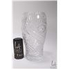 Image 2 : Crystal 12" tall flower vase and matching large 11" diameter footed bowl