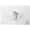 Image 1 : Ladies 14kt white gold and diamond engagement ring set with center natural VS-1, .59ct round brillia