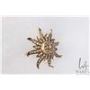 Image 2 : Antique 14kt yellow gold and seed pearl Starburst brooch