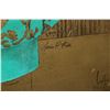 Image 3 : Framed 36" X 36" gilt framed print titled "Blossom Bowl" by Armie Fiske, sold by the Bombay Company.