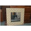 Image 1 : Framed wall mirror in hi-gloss faux marble frame, 36" X 36". NOTE: This Lot Is Not Available For Shi