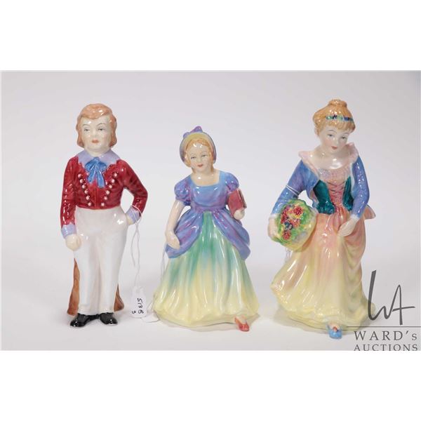 Three Paragon figurines including "Bruce", "Flower Girl" and "Miss Pamela"