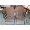 Image 1 : Four folding patio chairs with metal frames