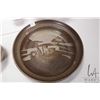 Image 2 : Four pieces of pottery including hand signed bowl, pedestal pot and 12 1/2" diameter charger