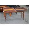 Image 1 : BT tub wash tub stand and two double handled 23" square metal trays