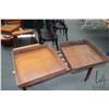 Image 2 : BT tub wash tub stand and two double handled 23" square metal trays
