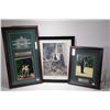 Image 1 : Three framed golfing prints including Jack Nicklaus, dimensions including frame 27" X 16" and Mike W