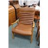 Image 1 : Modern mid century style, open arm upholstered parlour chair