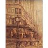 Image 2 : Framed oil on board painting, titled on brass plaque "Birks Clock, Vancouver", by artist E. ( Edie) 