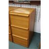 Image 1 : Mid century modern teak, three drawer filing cabinet, note: will fit legal size, 39" X 20" X 24"