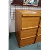 Image 1 : Mid century modern teak, three drawer filing cabinet, note: will fit legal size, 39" X 20" X 24"