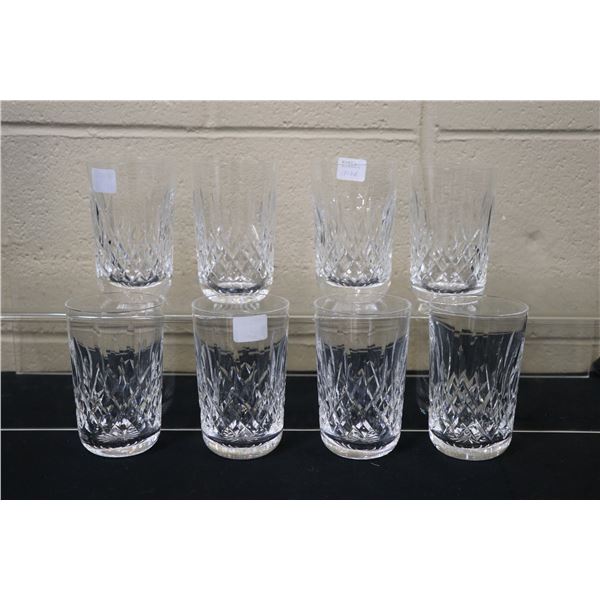 Selection of Waterford crystal "Lismore" tumblers including eight 4 1/2" and four 5 1/2"