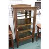 Image 1 : Antique Canadiana, Mission style, single drawer display cabinet, 61" X 31" X 15"