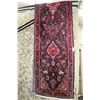 Image 1 : 100% hand made Iranian wool carpet "Nahaband" with multiple borders, navy blue background, floral de