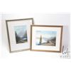 Image 1 : Two framed vintage pastel drawings, both landscapes and signed by Calgary artist (Maisie) Wride, 8" 
