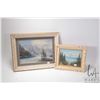 Image 1 : Two framed vintage pastel drawings, both landscapes and signed by Calgary artist (Maisie) Wride, 7" 