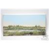 Image 1 : Unframed original oil on canvas painting, marked on verso "Elk Island series" by Canadian artist Ric